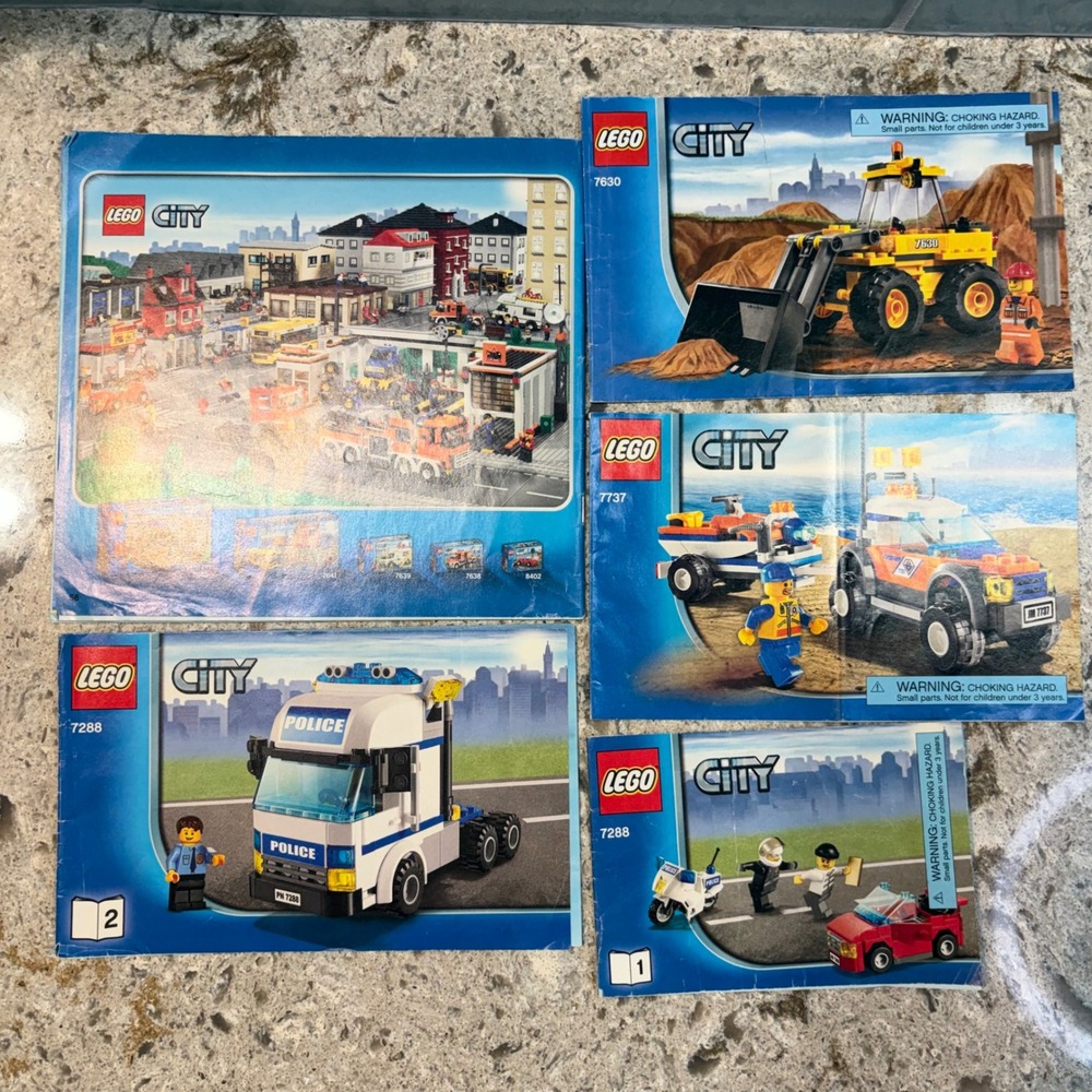 Lego City Instruction Manual Lot 7288 7630 7737 Police Loader Coast Guard